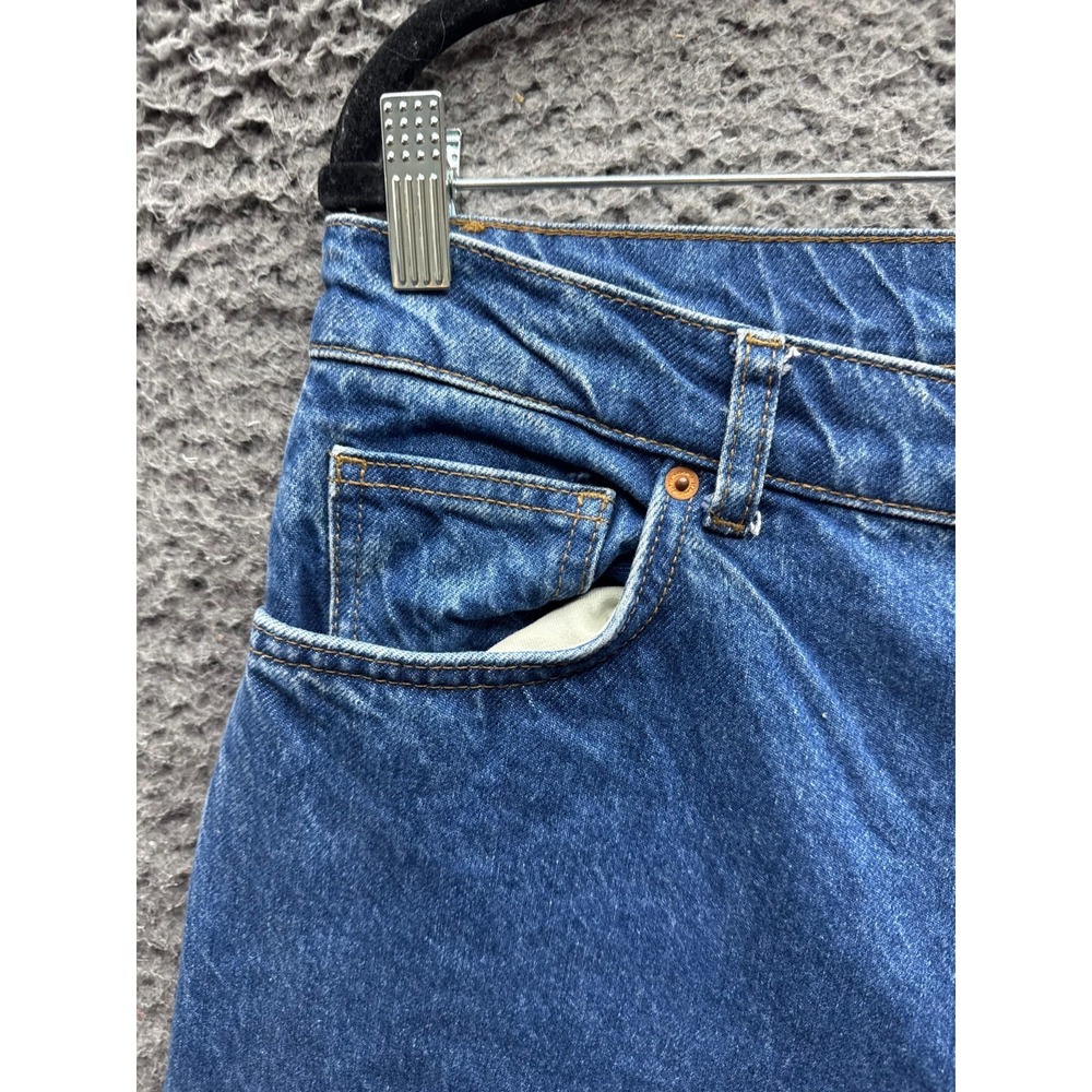 Reformation Cary Low Rise Slouchy Wide Leg Jeans Dark Wash Blue Womens Size 29 - Picture 4 of 15